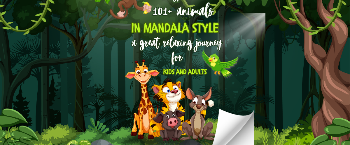 The colorful designs Of 101+ animals in mandala style a great relaxing journey for kids and adults post